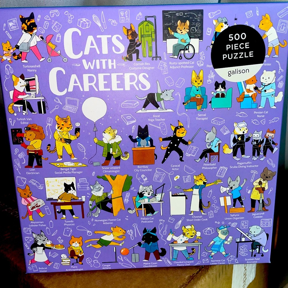Cats with careers 500 piece puzzle all pieces included